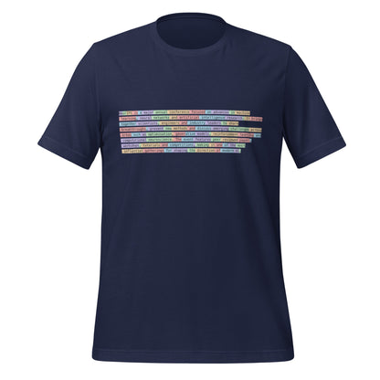 Image of the Definition of NeurIPS Tokenized T-Shirt (unisex) Navy / XS.