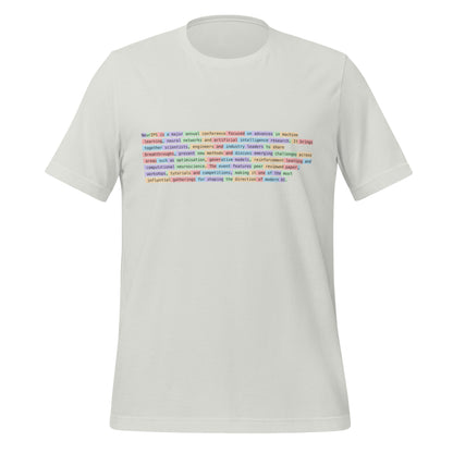 Image of the Definition of NeurIPS Tokenized T-Shirt (unisex) Silver / S.