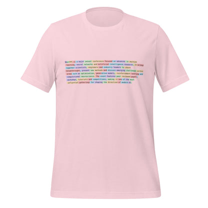Image of the Definition of NeurIPS Tokenized T-Shirt (unisex) Soft Pink / S.