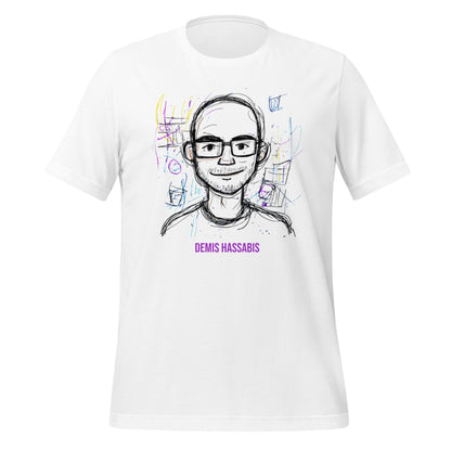Product mockup photo of the Demis Hassabis Sketch T Shirt (unisex) M.
