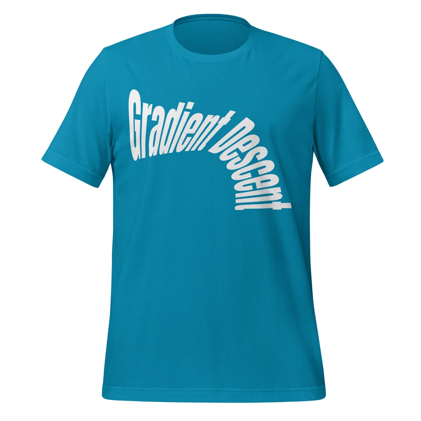Image of the Distorted Gradient Descent T-Shirt (unisex) Aqua / S.