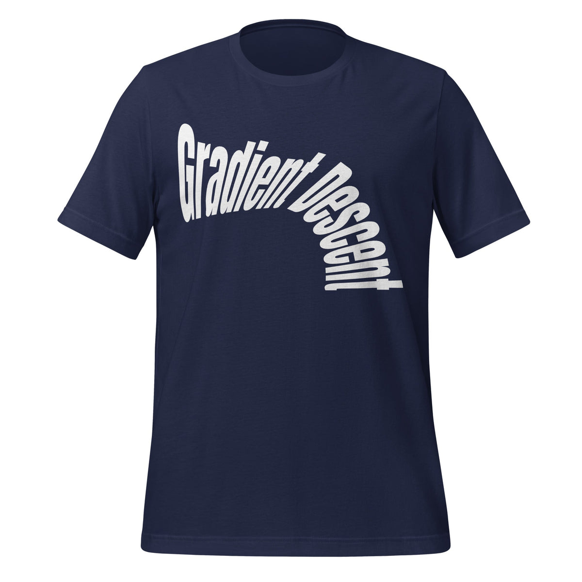 Image of the Distorted Gradient Descent T-Shirt (unisex) Navy / XS.