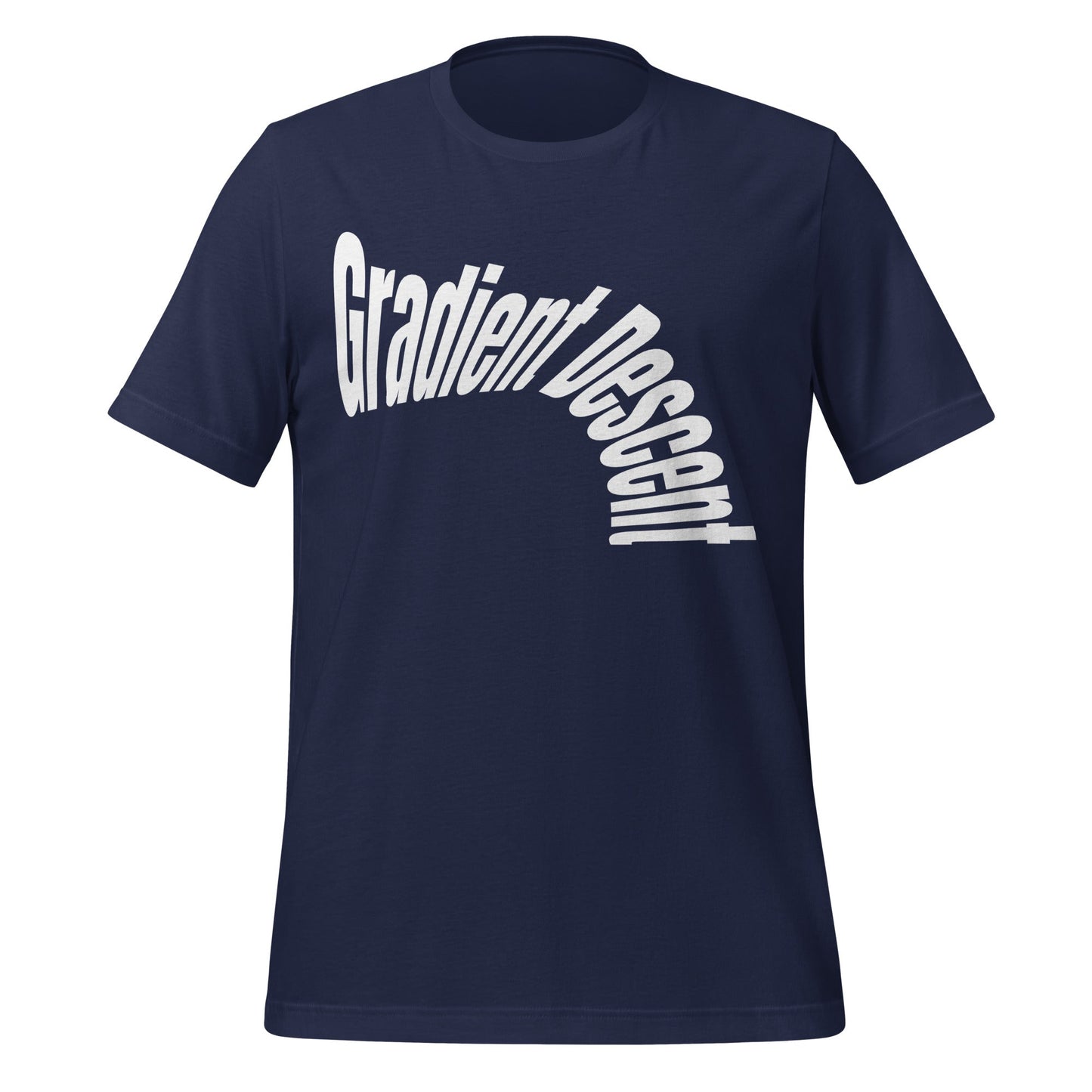 Image of the Distorted Gradient Descent T-Shirt (unisex) Navy / XS.