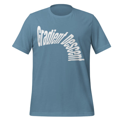 Image of the Distorted Gradient Descent T-Shirt (unisex) Steel Blue / XS.