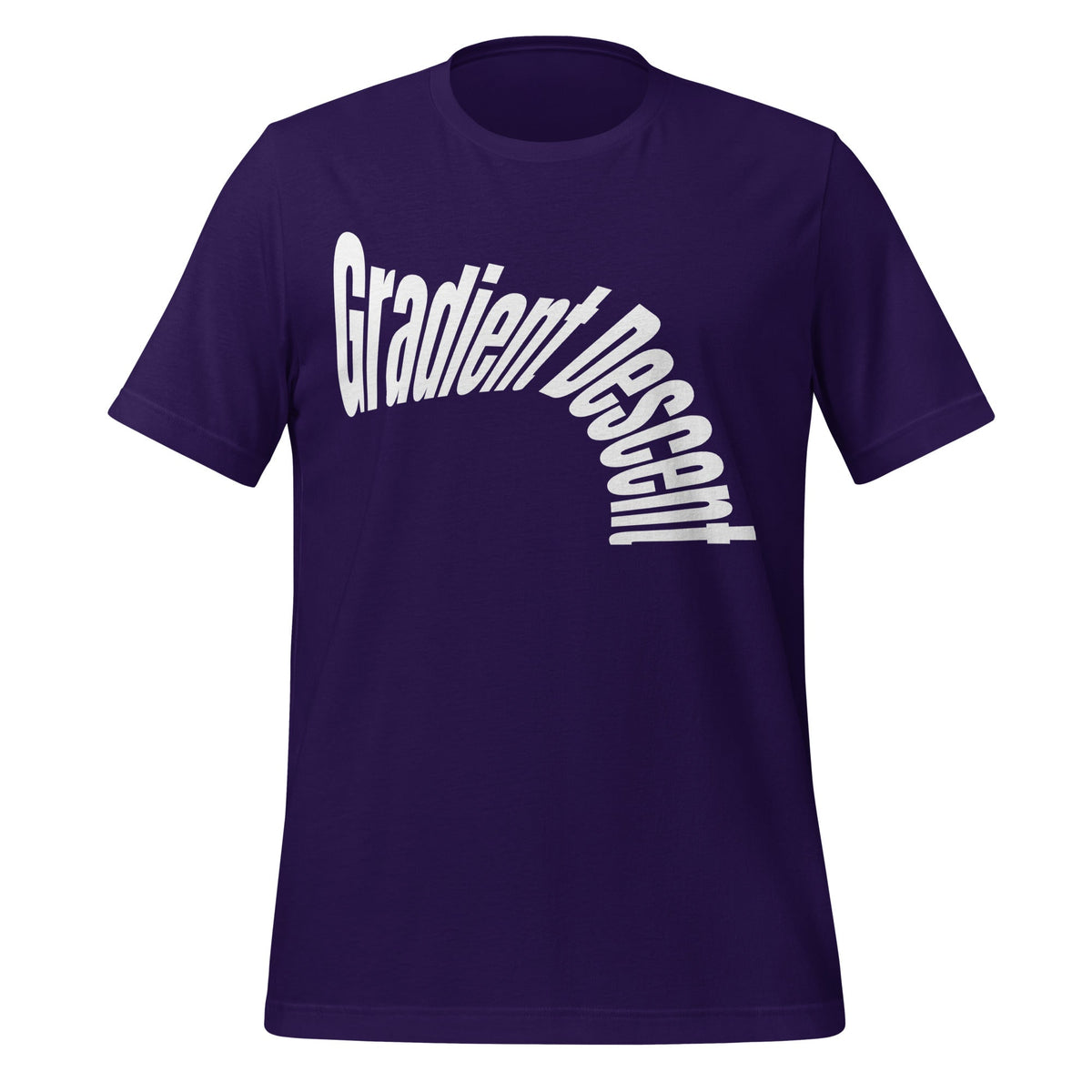 Image of the Distorted Gradient Descent T-Shirt (unisex) Team Purple / XS.