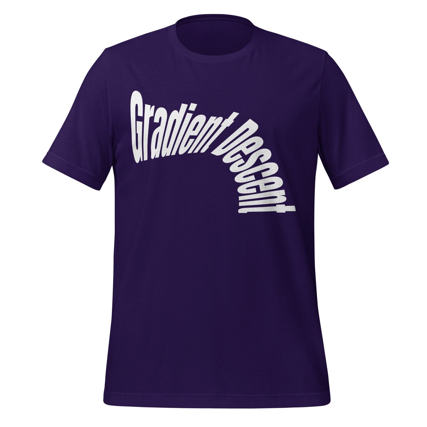 Image of the Distorted Gradient Descent T-Shirt (unisex) Team Purple / XS.