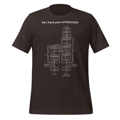 Image of the Do I have your ATTENTION? T-Shirt (unisex) Brown / M.