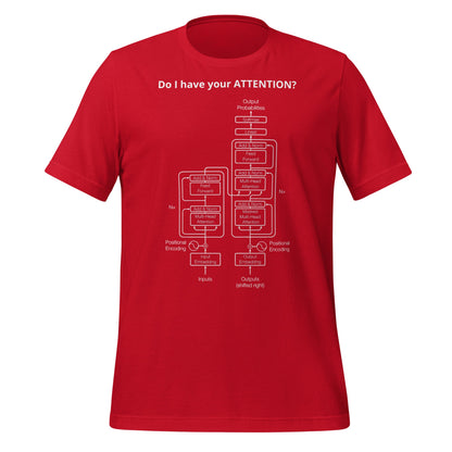 Image of the Do I have your ATTENTION? T-Shirt (unisex) Red / M.