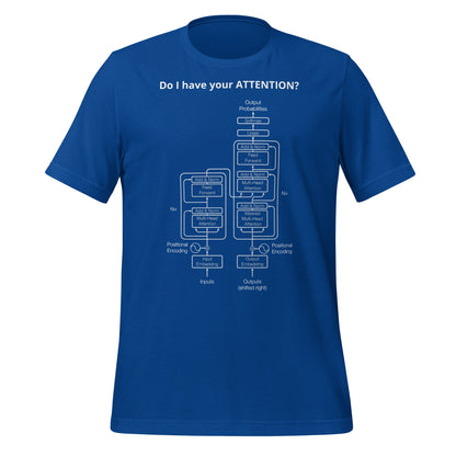 Image of the Do I have your ATTENTION? T-Shirt (unisex) True Royal / M.