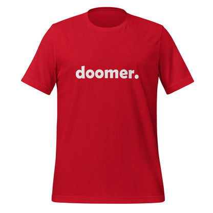 Product mockup photo of the doomer. T Shirt 3 (unisex) Red / M.