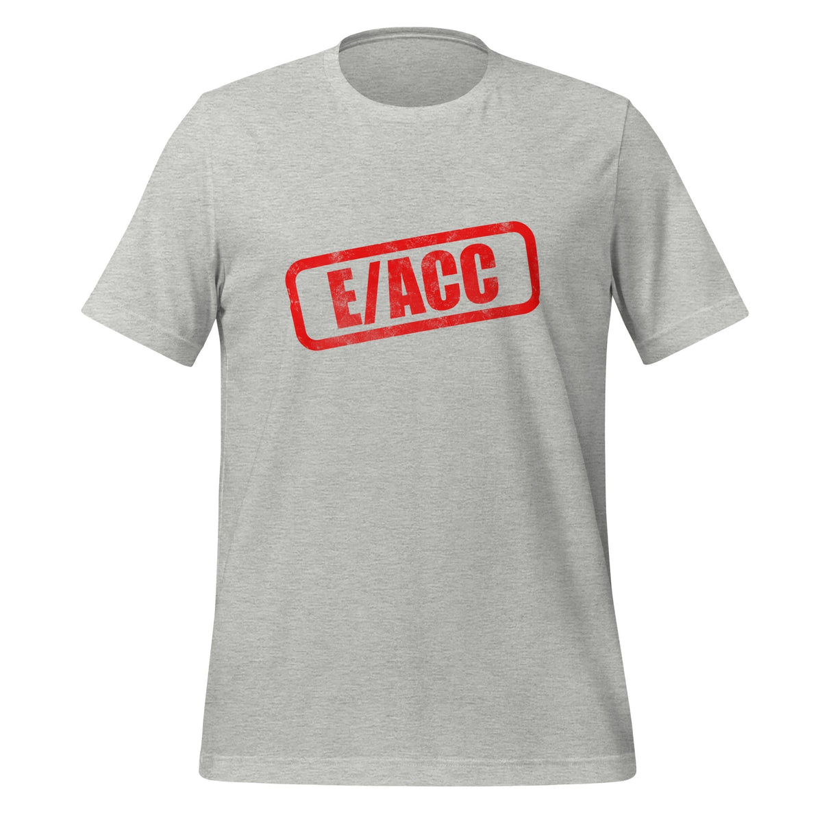 Product mockup photo of the E/ACC Stamp T-Shirt 2 (unisex) Athletic Heather / M.