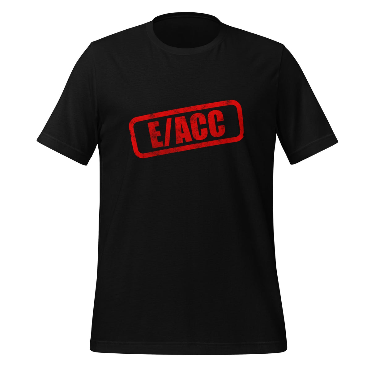 Product mockup photo of the E/ACC Stamp T-Shirt 2 (unisex) Black / M.