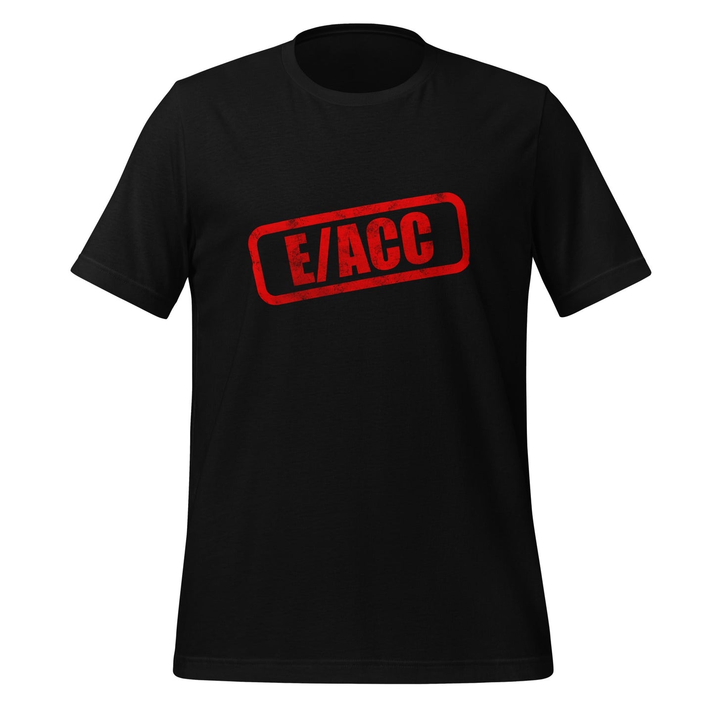 Product mockup photo of the E/ACC Stamp T-Shirt 2 (unisex) Black / M.