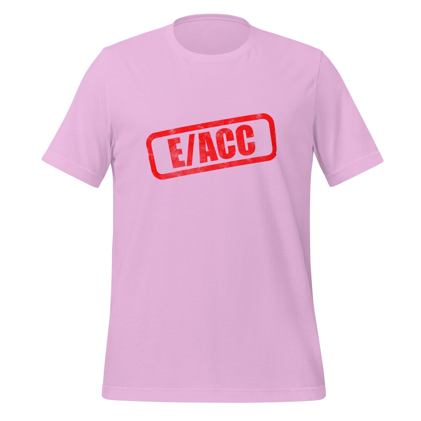 Product mockup photo of the E/ACC Stamp T-Shirt 2 (unisex) Lilac / M.