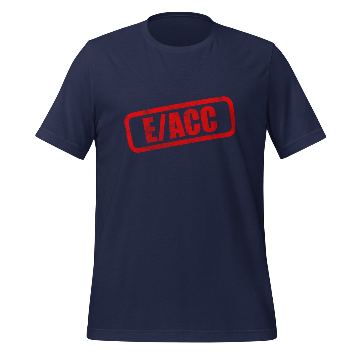 Product mockup photo of the E/ACC Stamp T-Shirt 2 (unisex) Navy / M.