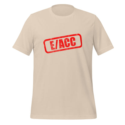 Product mockup photo of the E/ACC Stamp T-Shirt 2 (unisex) Soft Cream / M.