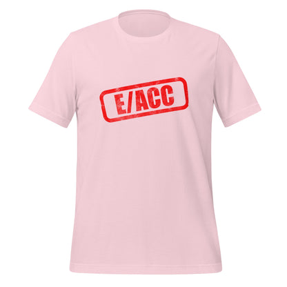 Product mockup photo of the E/ACC Stamp T-Shirt 2 (unisex) Soft Pink / M.