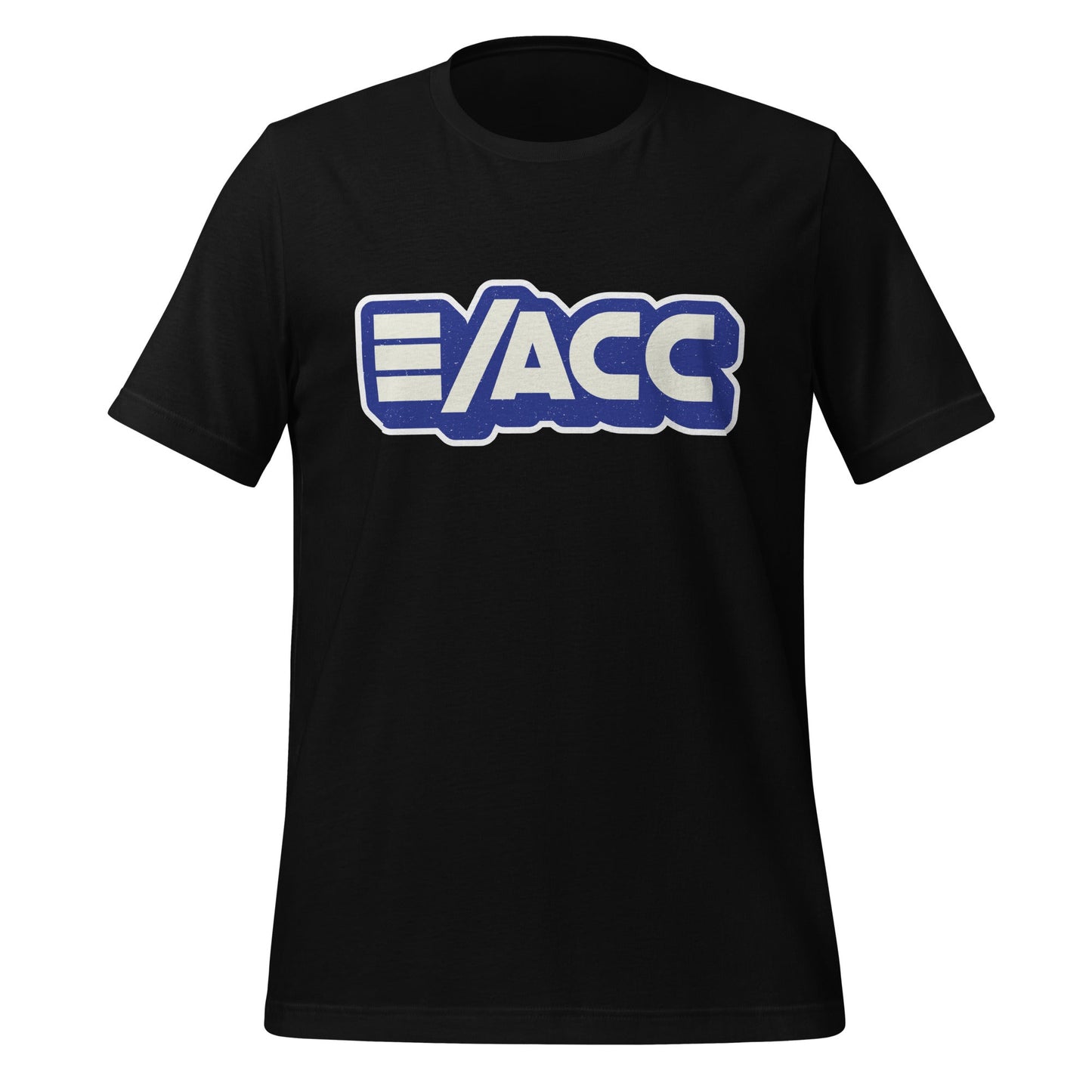 Product mockup photo of the E/ACC T Shirt (unisex) Black / M.