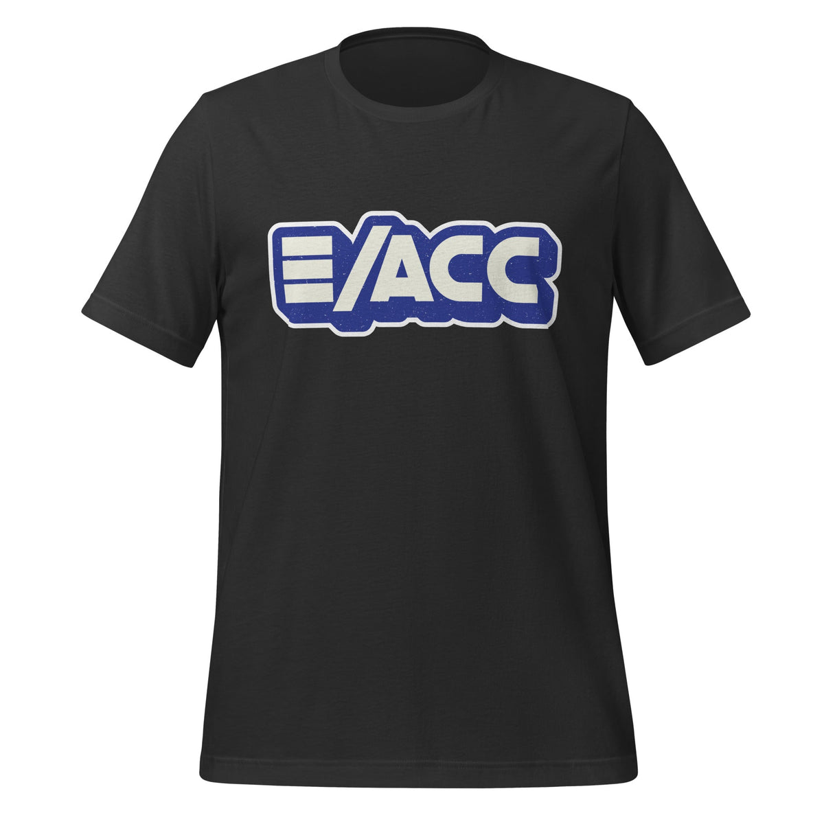 Product mockup photo of the E/ACC T Shirt (unisex) Dark Grey / M.