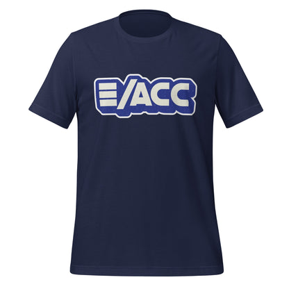 Product mockup photo of the E/ACC T Shirt (unisex) Navy / M.