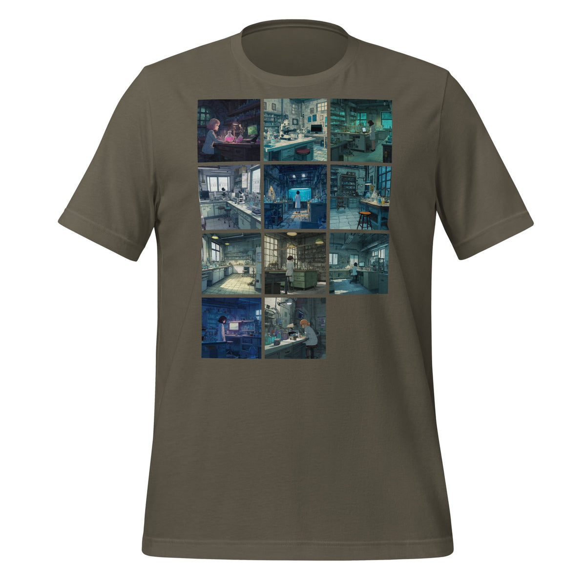 Image of the Eleven Labs Anime T-Shirt (unisex) Army / M.