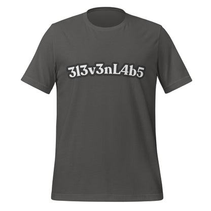 Product mockup photo of the ElevenLabs Leet T Shirt (unisex) Asphalt / M.