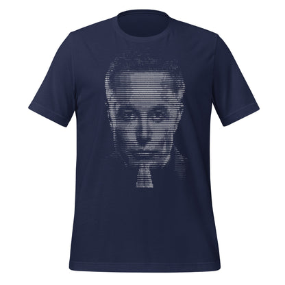 Product mockup photo of the Elon Musk ASCII Art T Shirt (unisex) Navy / M.