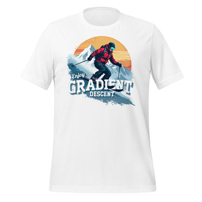 Image of the Enjoy Gradient Descent T-Shirt 1 (unisex) M / White.