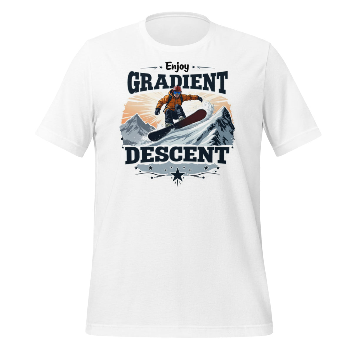 Image of the Enjoy Gradient Descent T-Shirt 2 (unisex) M / White.
