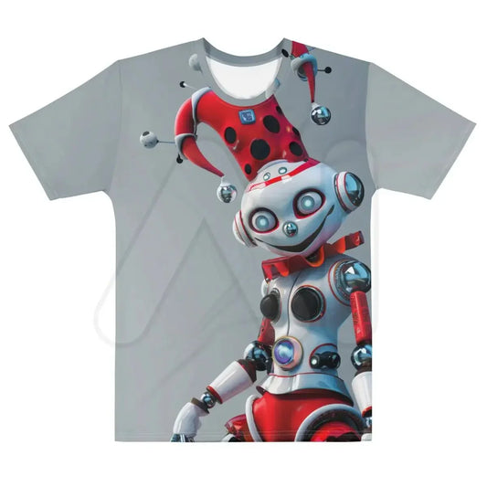 Product mockup photo of the Entertainment Robot Hero T Shirt (men) M.