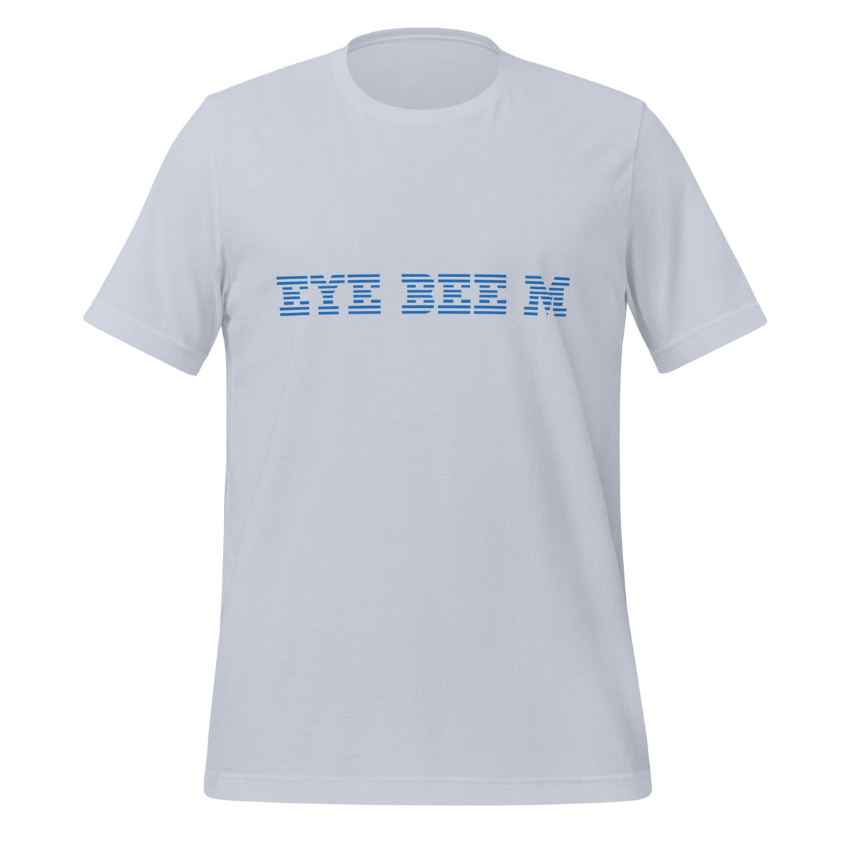 Product mockup photo of the EYE BEE M T Shirt (unisex) Light Blue / M.