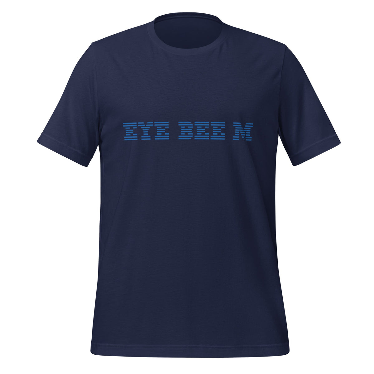 Product mockup photo of the EYE BEE M T Shirt (unisex) Navy / M.