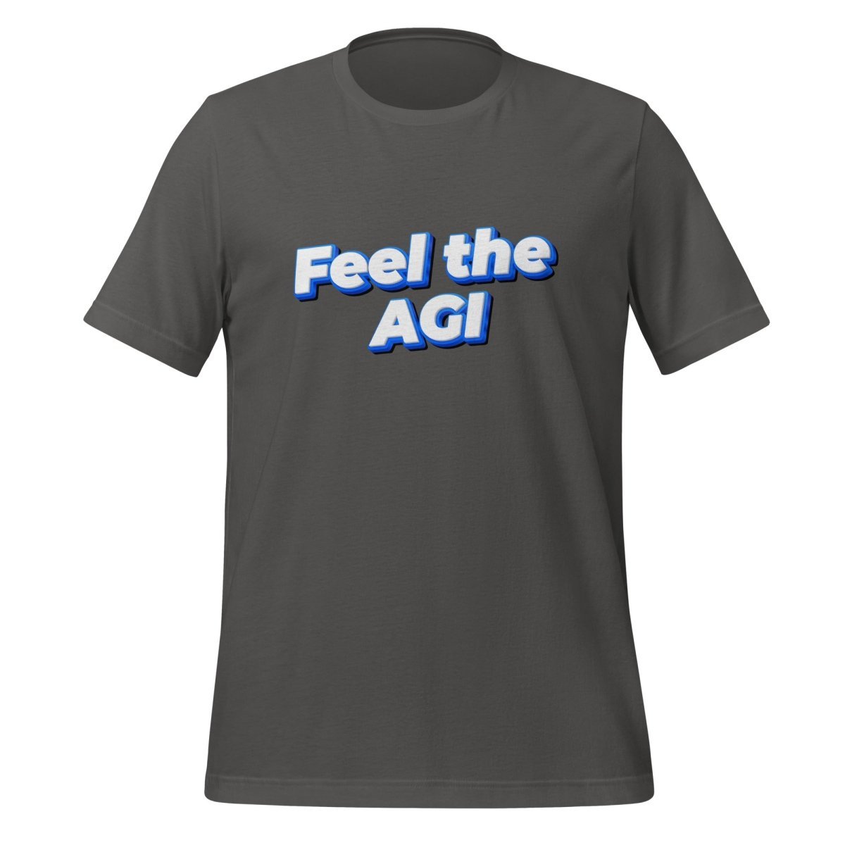 Product mockup photo of the Feel the AGI T Shirt 2 (unisex) Asphalt / M.