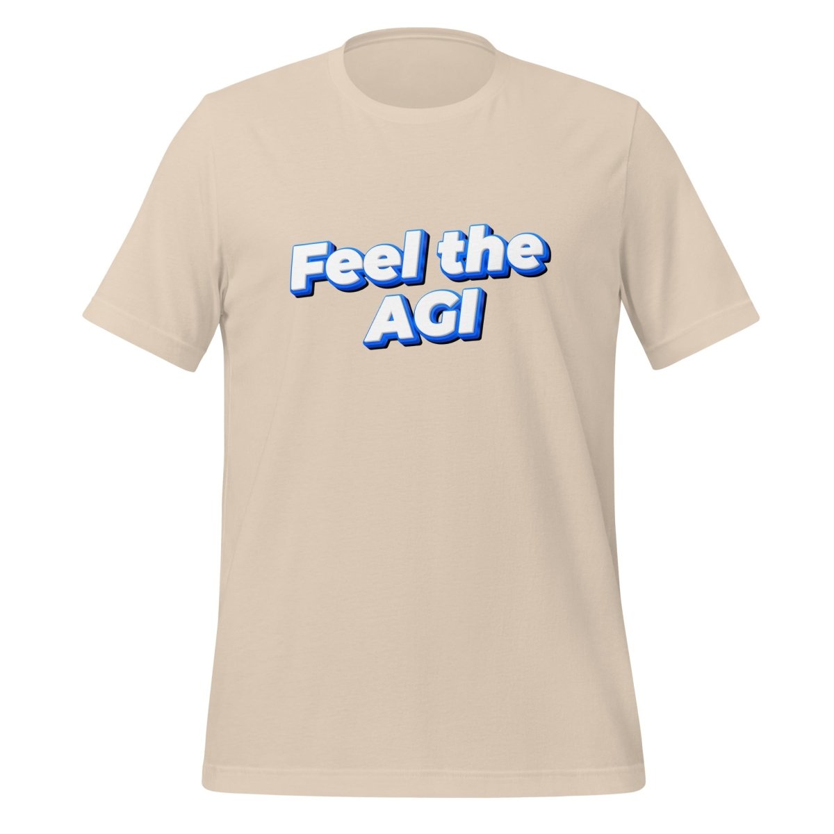 Product mockup photo of the Feel the AGI T Shirt 2 (unisex) Soft Cream / M.