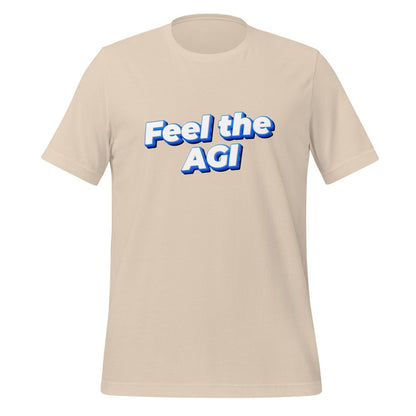 Product mockup photo of the Feel the AGI T Shirt 2 (unisex) Soft Cream / M.