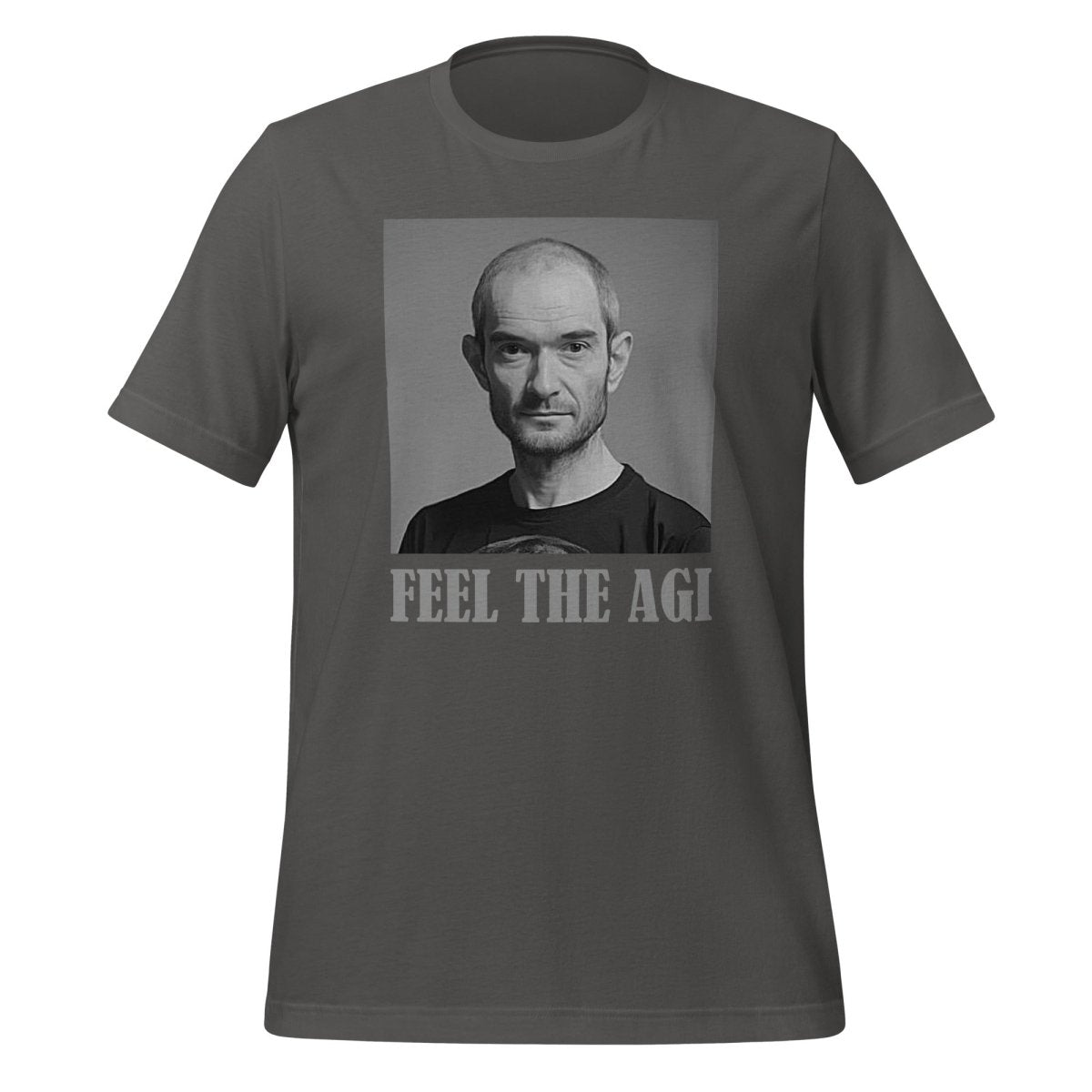 Product mockup photo of the FEEL THE AGI T Shirt (unisex) Asphalt / M.