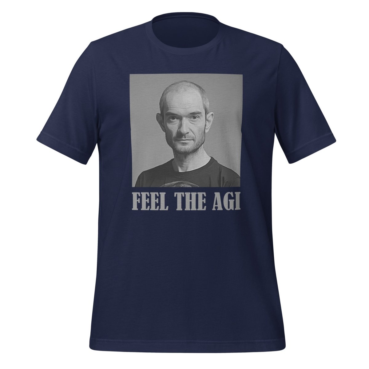 Product mockup photo of the FEEL THE AGI T Shirt (unisex) Navy / M.