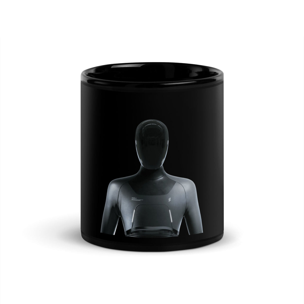 Image of the Figure Humanoid Robot Black Glossy Mug 11 oz.