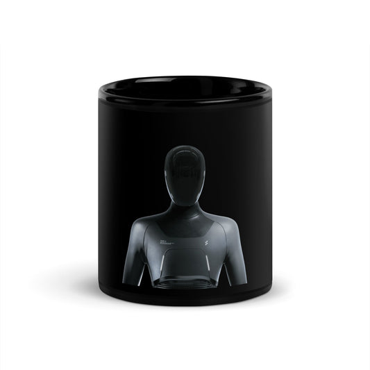 Image of the Figure Humanoid Robot Black Glossy Mug 11 oz.