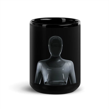 Image of the Figure Humanoid Robot Black Glossy Mug 15 oz.