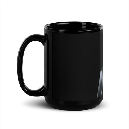 Image of the Figure Humanoid Robot Black Glossy Mug.