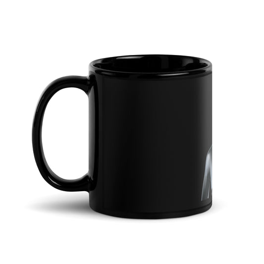 Image of the Figure Humanoid Robot Black Glossy Mug.