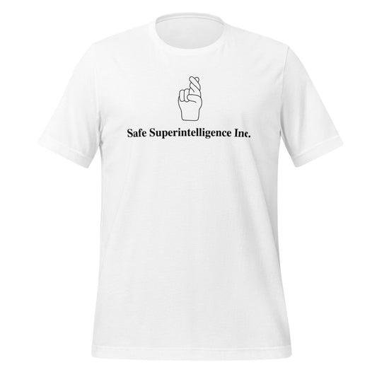 Image of the Fingers Crossed to Safe Superintelligence Inc. T-Shirt (unisex) White / M.