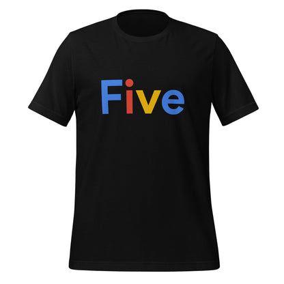 Product mockup photo of the Five Search Logo T Shirt (unisex) Black / M.