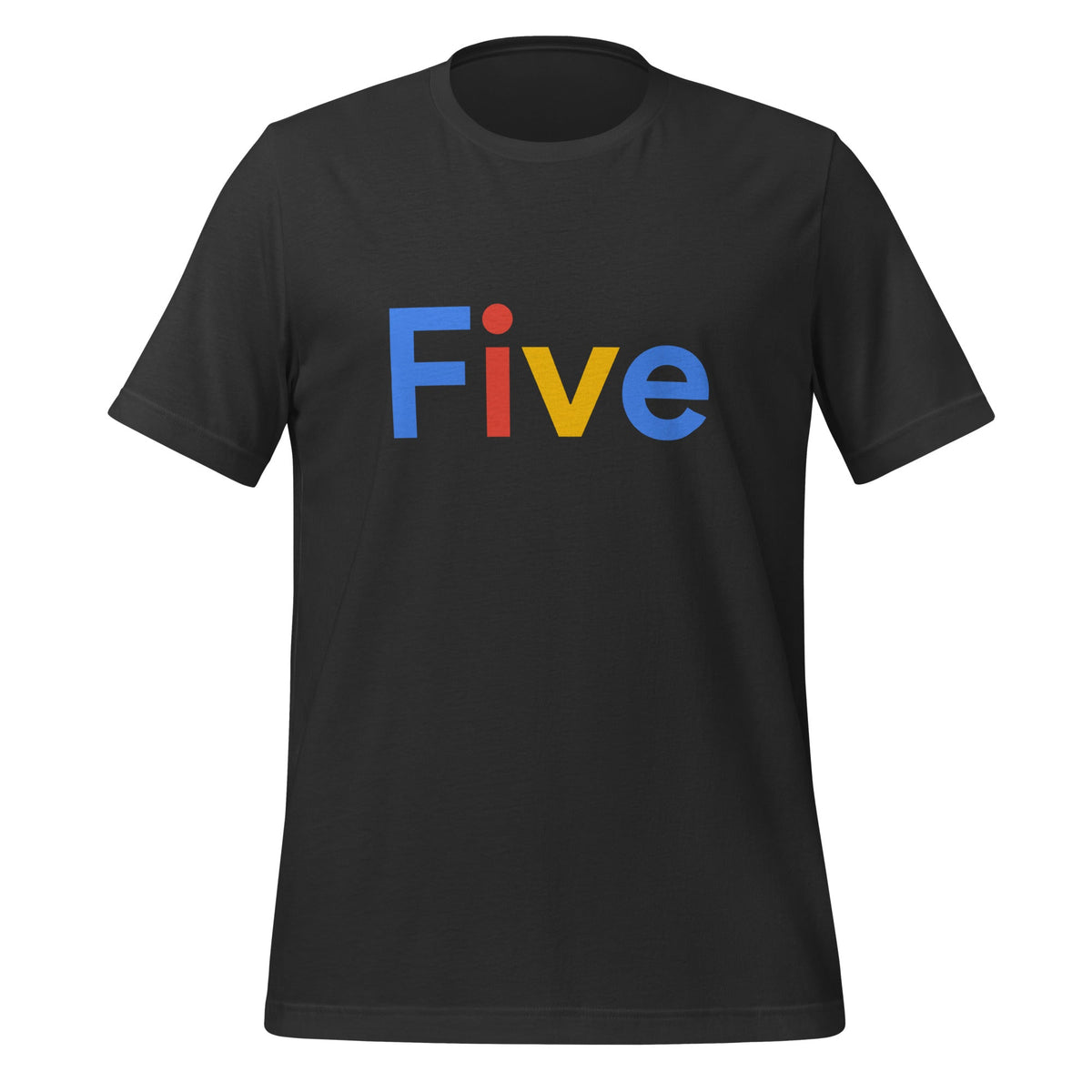 Product mockup photo of the Five Search Logo T Shirt (unisex) Dark Grey / M.