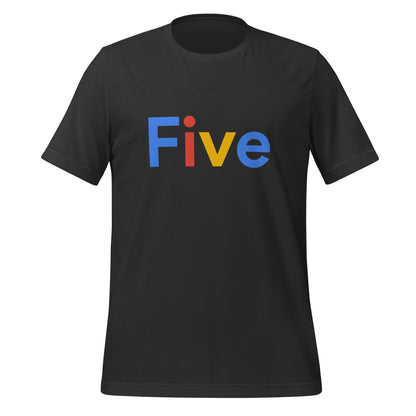 Product mockup photo of the Five Search Logo T Shirt (unisex) Dark Grey / M.