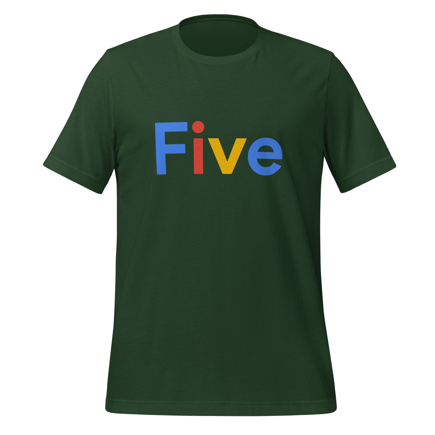 Product mockup photo of the Five Search Logo T Shirt (unisex) Forest / M.