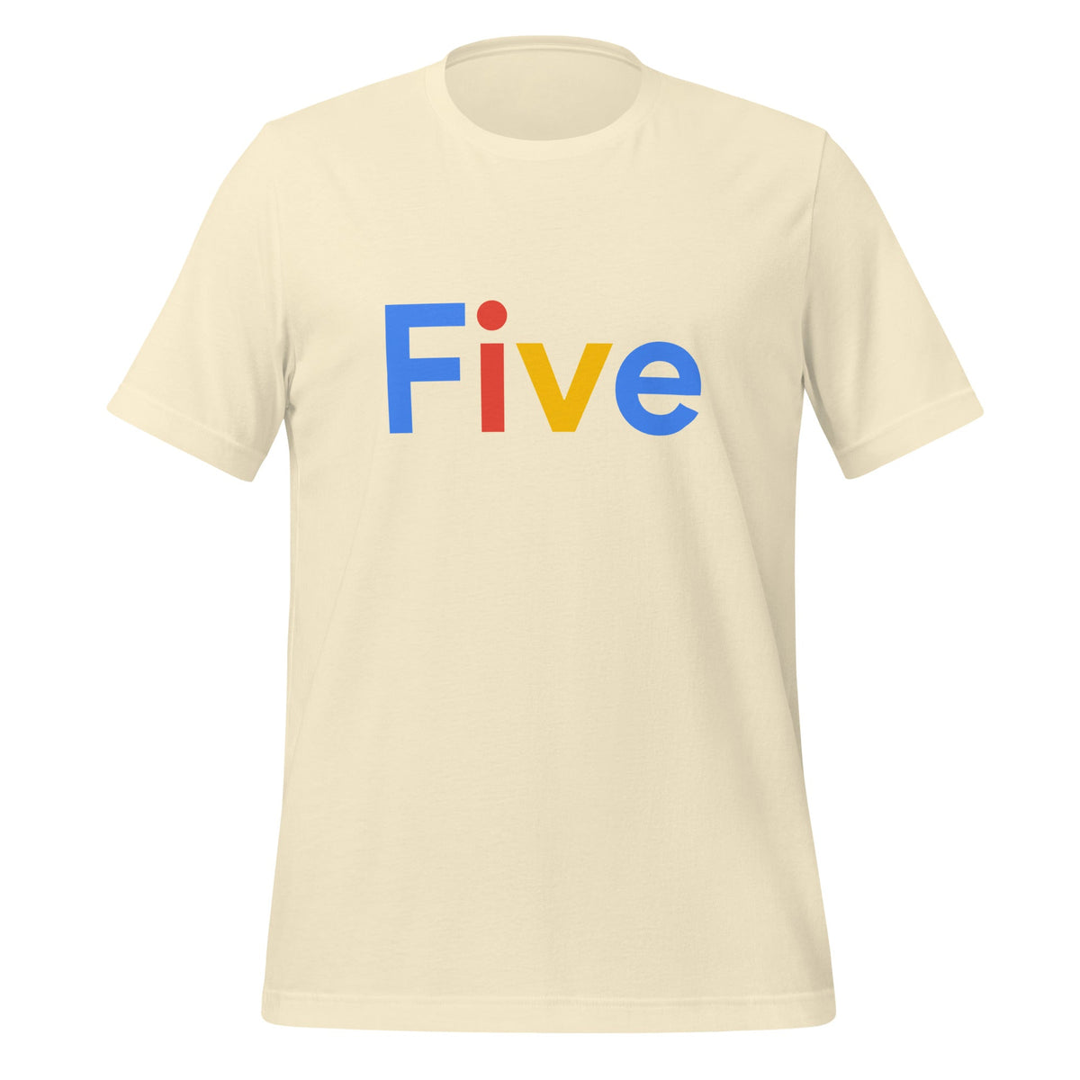 Product mockup photo of the Five Search Logo T Shirt (unisex) Natural / M.