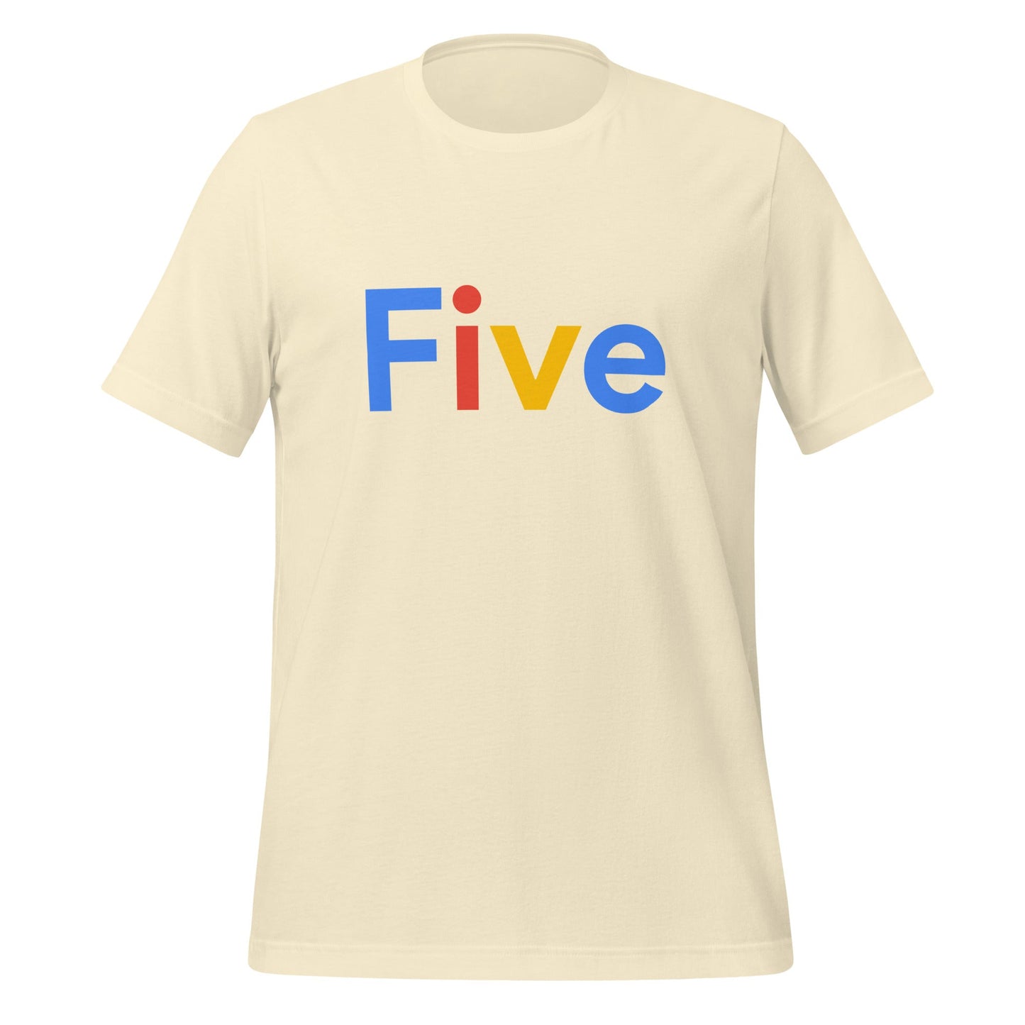Product mockup photo of the Five Search Logo T Shirt (unisex) Natural / M.