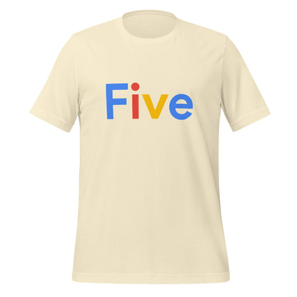 Product mockup photo of the Five Search Logo T Shirt (unisex) Natural / M.